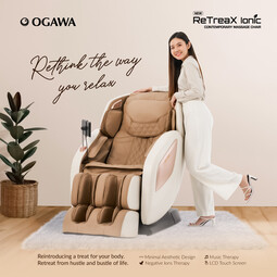 OGAWA Parent's Home Retreat Bundle - OGAWA RetreaX Ionic Contemporary Massage Chair + BellaX Slimming + Acu Therapy Foot Massager + StyleX Trimmer + 3in1 Leather Kit [Free Shipping]*